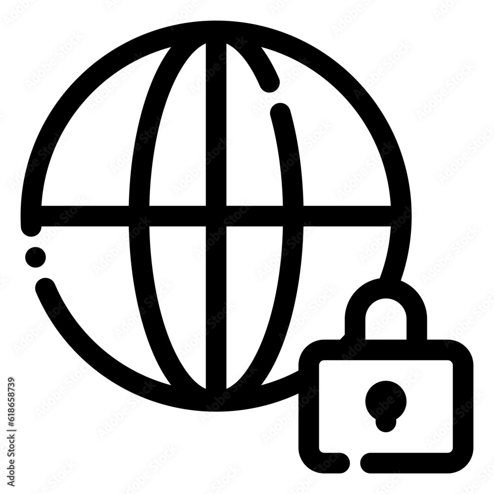 private network icon in line style private network icon in line style