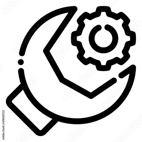 configuration icon in line style