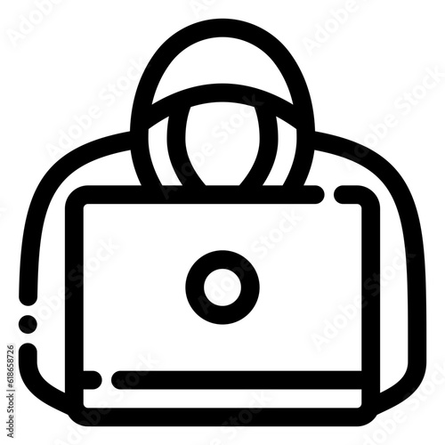 hacking icon in line style