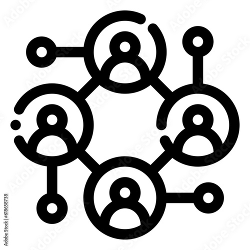 social network icon in line style