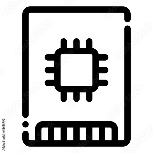 ssd icon in line style