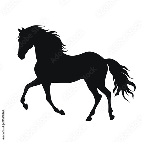 Horse silhouette, SVG isolated graphic, horses, beautiful animal © Jan