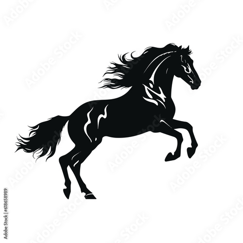 Horse silhouette, SVG isolated graphic, horses, beautiful animal