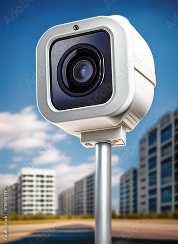 Artificially generated surveillance camera in virtual urban area