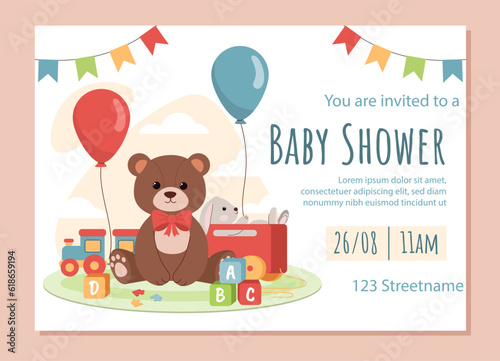 Baby shower landing page concept