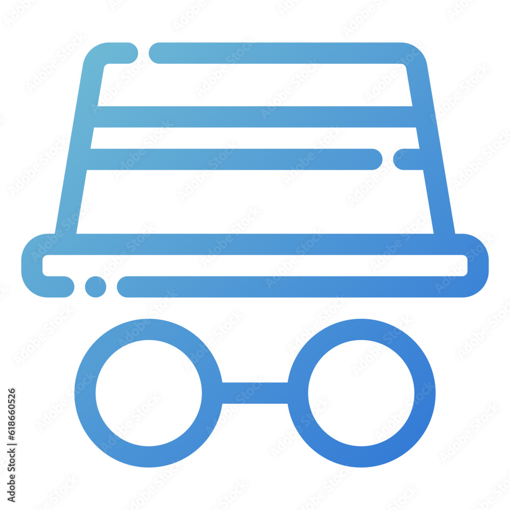 incognito icon in line gradient style incognito icon in line gradient style