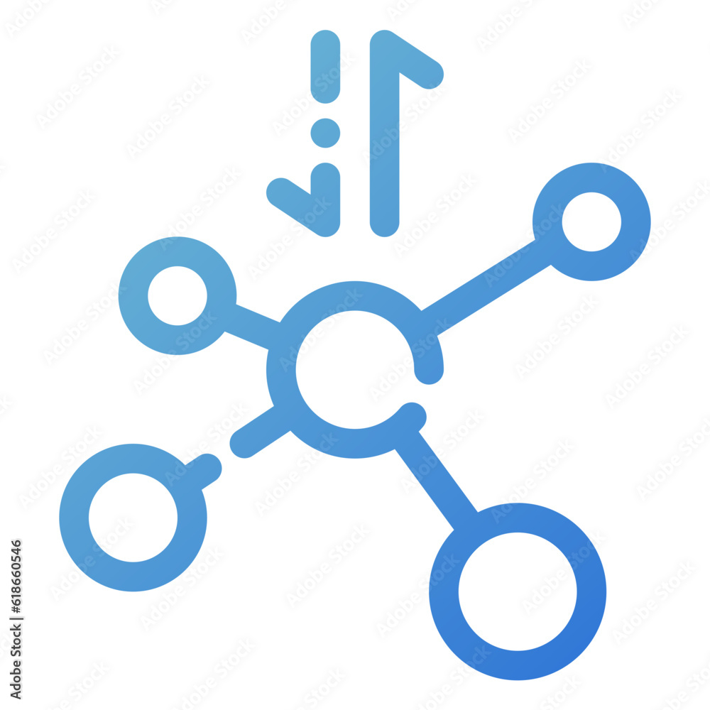 network icon in line gradient style network icon in line gradient style