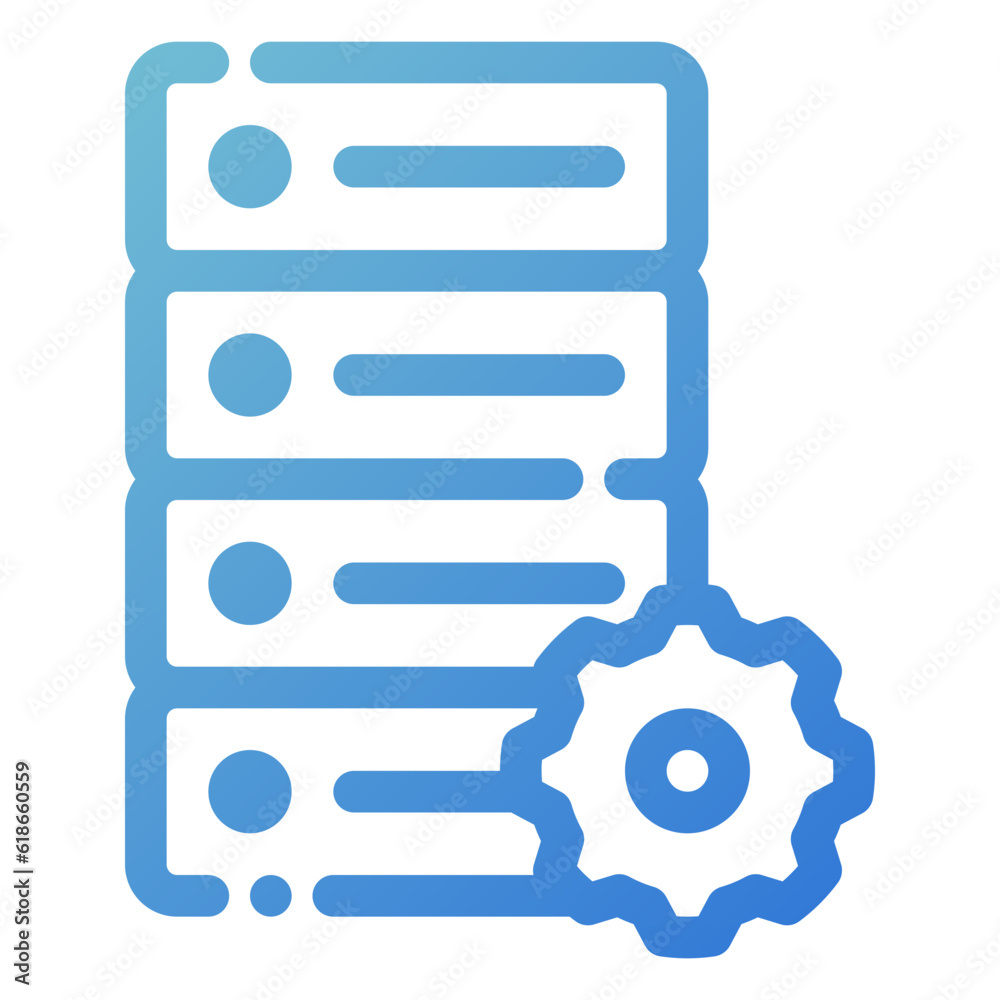 server icon in line gradient style server icon in line gradient style