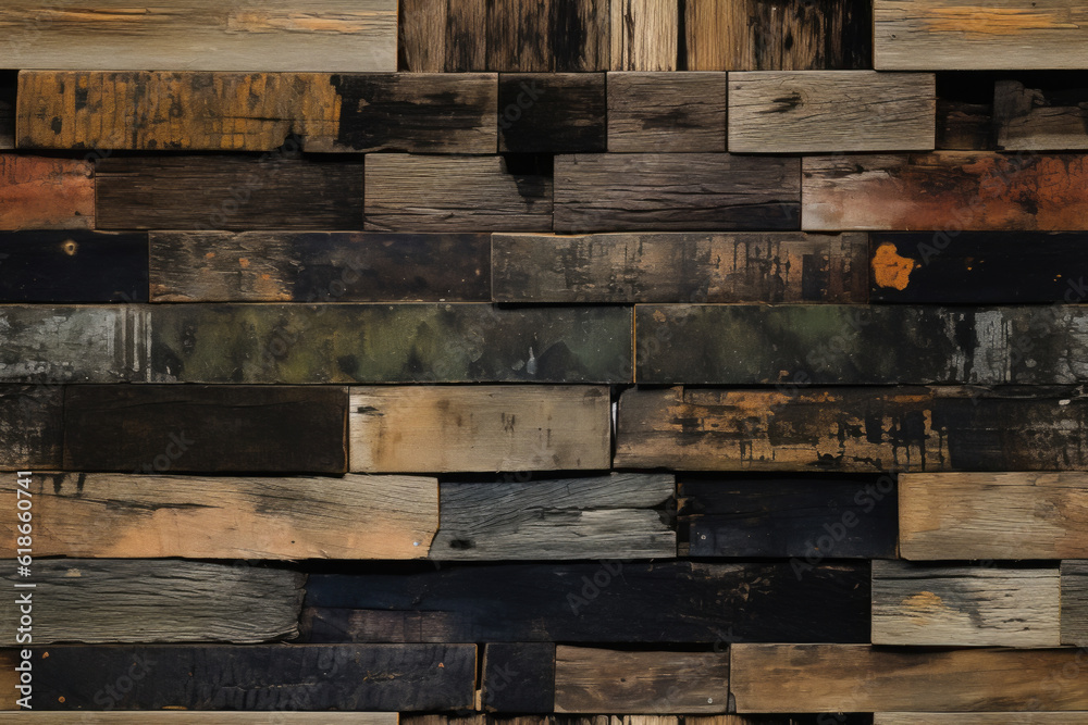 Nahtlos wiederholendes Muster - Textur schwarze dunkle Holzwand mit Balken Nahtlos wiederholendes Muster - Textur schwarze dunkle Holzwand mit Balken