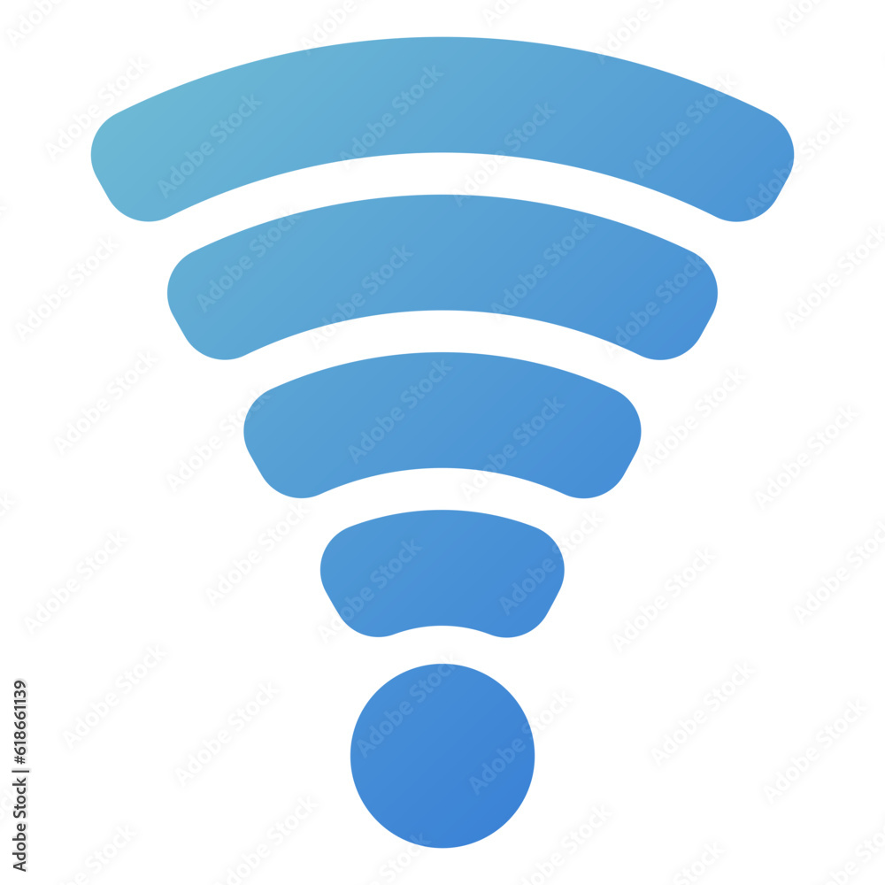 wifi icon in gradient style wifi icon in gradient style