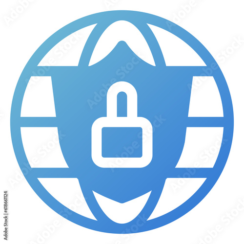 vpn icon in gradient style
