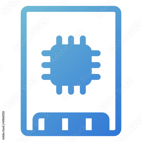 ssd icon in gradient style