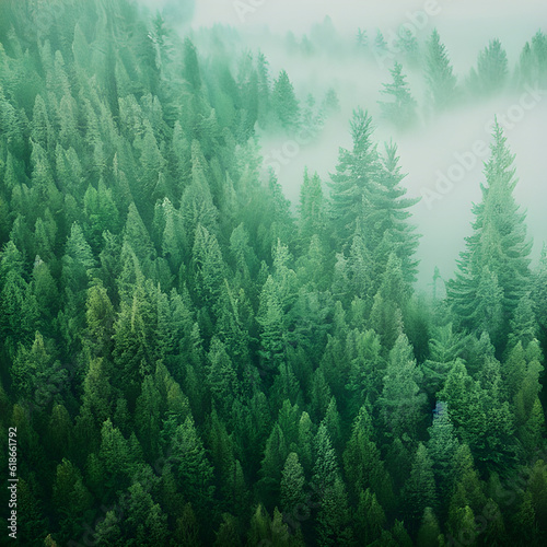 Misty Alaskan Forest