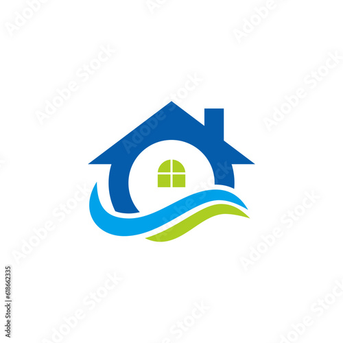 House water supply logo vector image