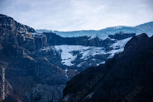 the Manso Glacier located at the top of Cerro Tronador, volcano, Patagonia Argentina © phjacky65