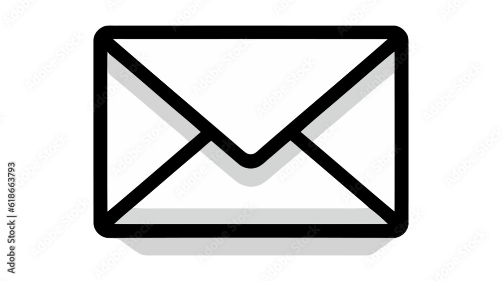 Email envelope icon vector illustration on white background Email envelope icon vector illustration on white background