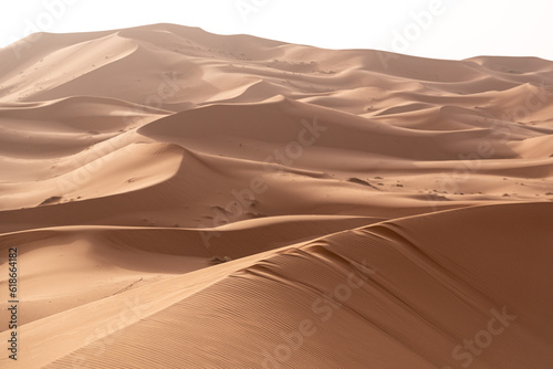 Picturesque dunes in the Erg Chebbi desert, part of the African Sahara