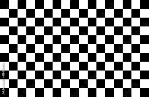 Vector of black and white chessboard. Seamless pattern for wallpaper, background, shirt, fashion, flag, cover skin, fashion, carpet, wrapping paper. White and black checkered background.