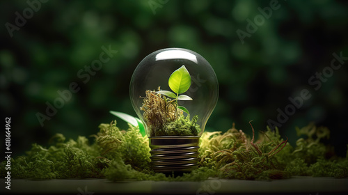 Plant growing inside Lightbulb