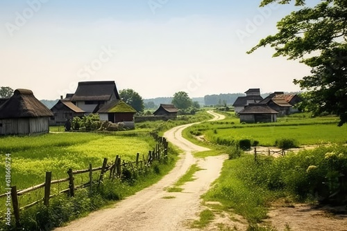 Village Scenery Stock Photos And Images Profesional Photography AI Generated