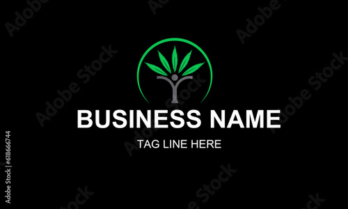Professional cbd, and medical cannabis hemp natural logo design