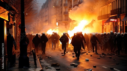 riots in france photo