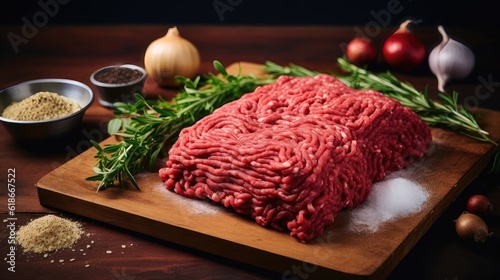 Ground beef: strong and spicy