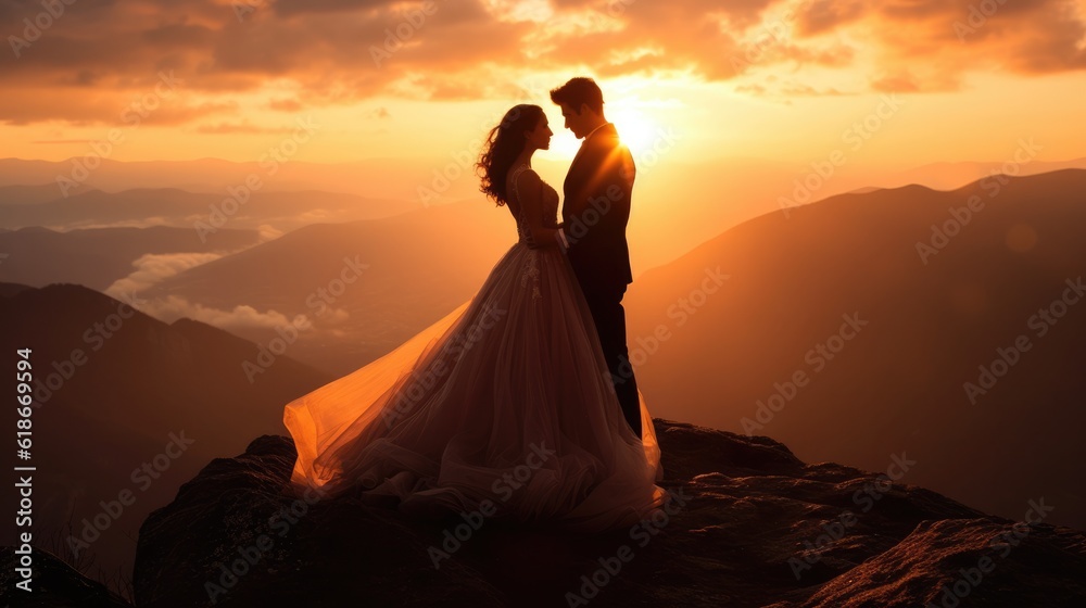 Getting married on a mountain peak - people photography