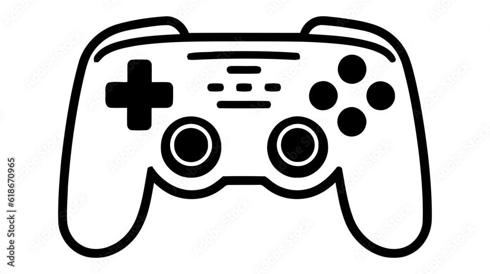 Minimal Gaming Symbol - Stream modern Games - Wireless Controller Icon - Vector illustration Minimal Gaming Symbol - Stream modern Games - Wireless Controller Icon - Vector illustration