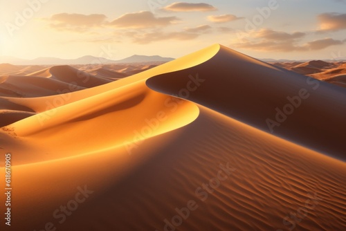 Dunes in the desert. Background with selective focus and copy space. AI generated  human enhanced