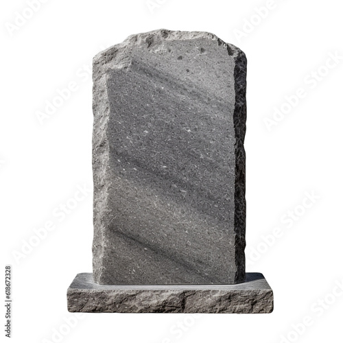 Fotomurale tombstone gravestone isolated on white, generative ai