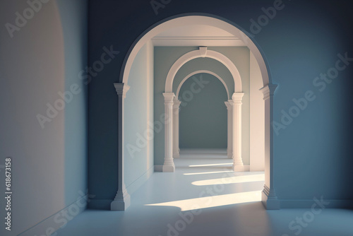 Hallway Archway with Natural Light Empty Room