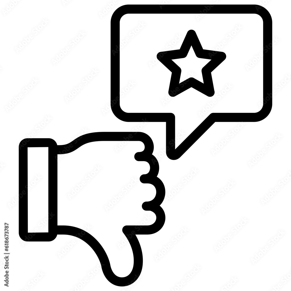 dislike icon illustration design with outline dislike icon illustration design with outline