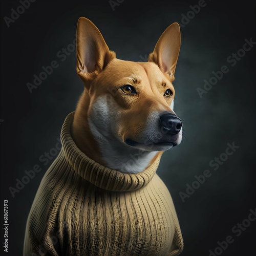 turtleneck dingo wallpaper illustration abstract  photo