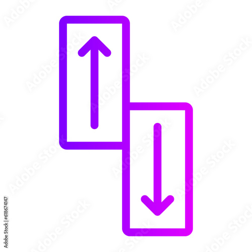 tectonic plates gradient icon