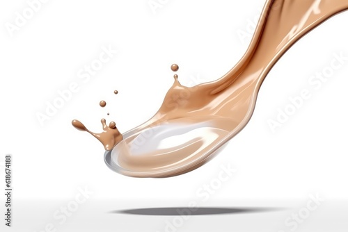 Liquid foundation splash fluid cosmetic cream professional photography photo