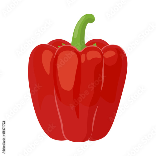 パプリカのイラスト素材_赤_ベクターイラスト