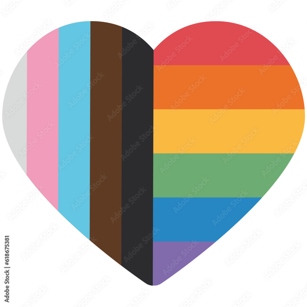 LGBTQIA heart flag