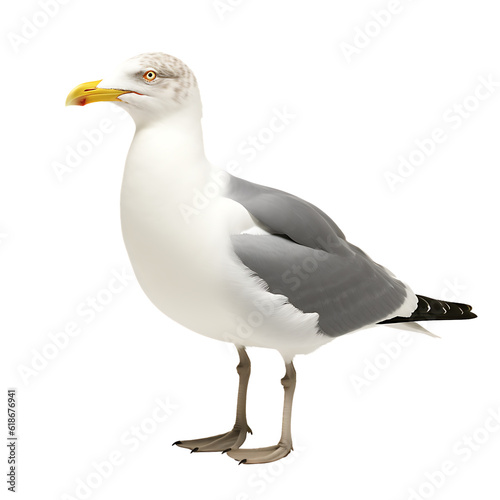 European herring gull PNG transparent white background  photo
