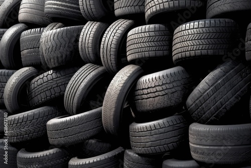 used tires professional advertising photography AI Generated