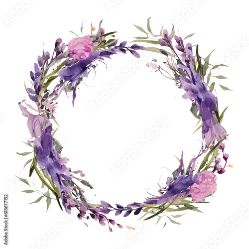 watercolor floral wreath