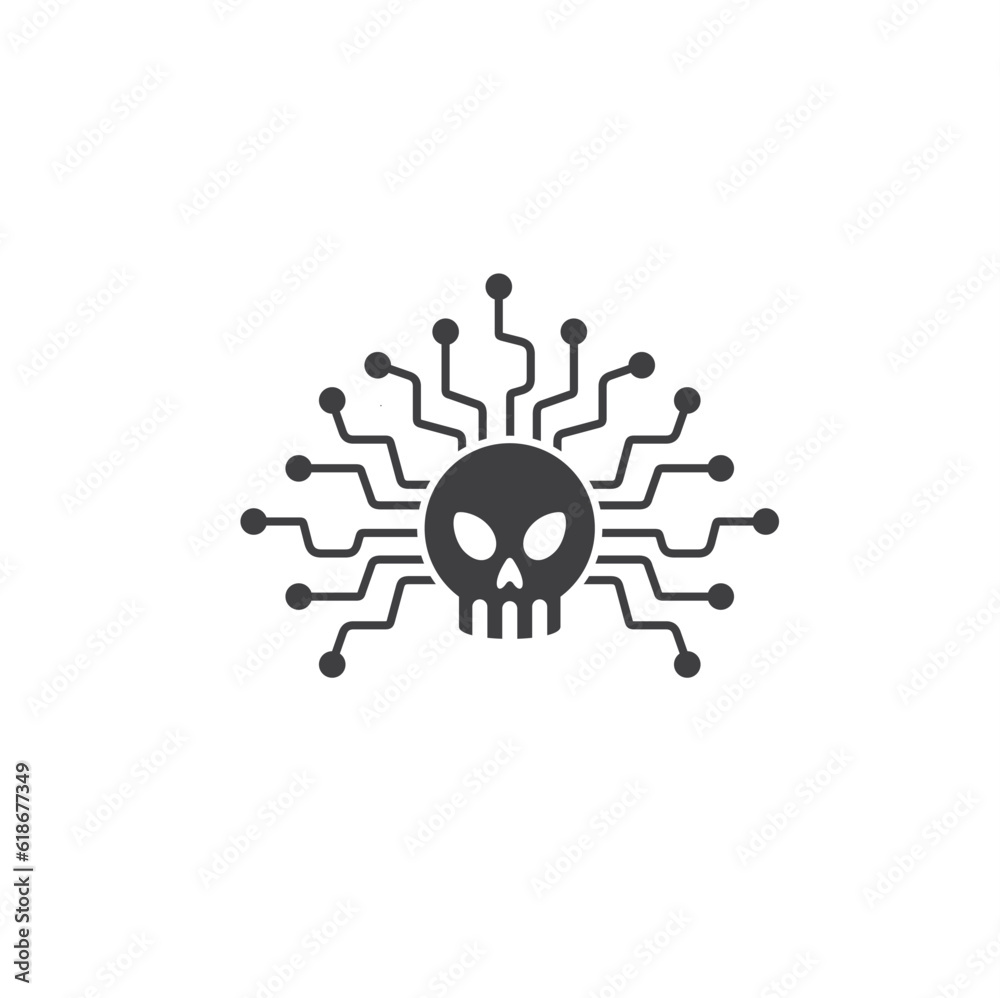 illustration of hacker, hacker icon, vector art. 