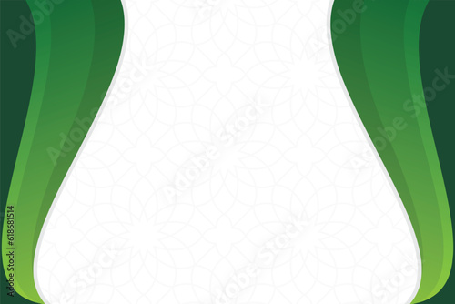 Islamic Background Illustrations with Green and White