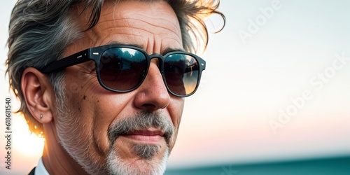 Man in sunglasses, generative AI