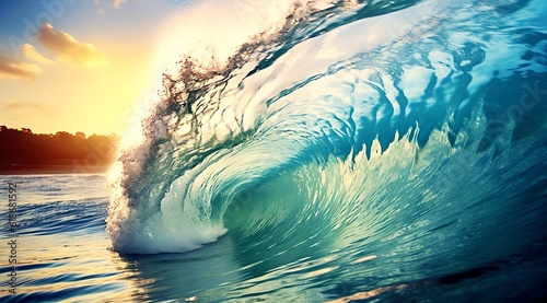 Sea wave, generative AI © progressman
