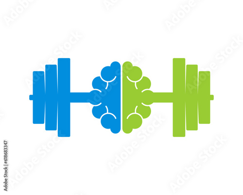 Barbell with brain in the middle