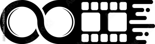 Silhouette infinity with film ribbon