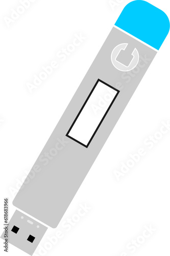 Thermometer with USB port head