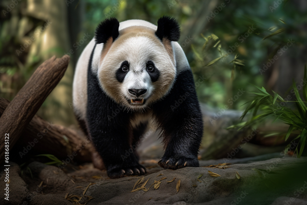 Obraz premium panda zoo animals AI generative