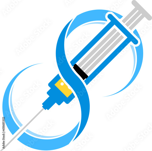 S initial with injection inside